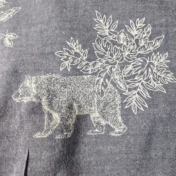 Nixon Men's XL Gray Printed Button Down Short Sleeve 100% Cotton Shirt - Picture 6 of 11